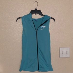 GYMSHARK muscle tee with hoodie 💖😒